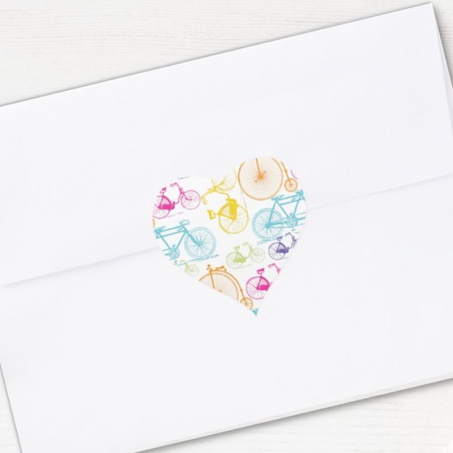 Vintages modernes Bikemodell leuchtendes Neonmuste Herz-Aufkleber (Von Creator hochgeladen)