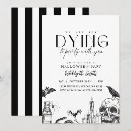 Vintages modernes Halloween-Party Einladung