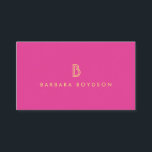 VINTAGES MODERNES PINK- UND GOLD-INITIALMONOGRAM-L VISITENKARTE<br><div class="desc">Die stilisierten Initialen für Ihren Namen oder Firmennamen werden zu einem klassischen,  modernen Logo auf dieser luxuriösen Visitenkartenvorlage. Ideal für jede Branche. © 1201AM CREATIVE</div>