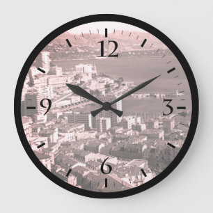 Vintages Monaco Fürstentum Monte Carlo Port Watch Große Wanduhr