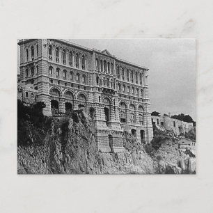 Vintages Monaco Ozeanographisches Museum Postkarte