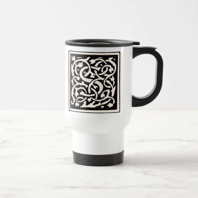 Vintages Monogram S Art Nouveau Reisebecher (Rechts)