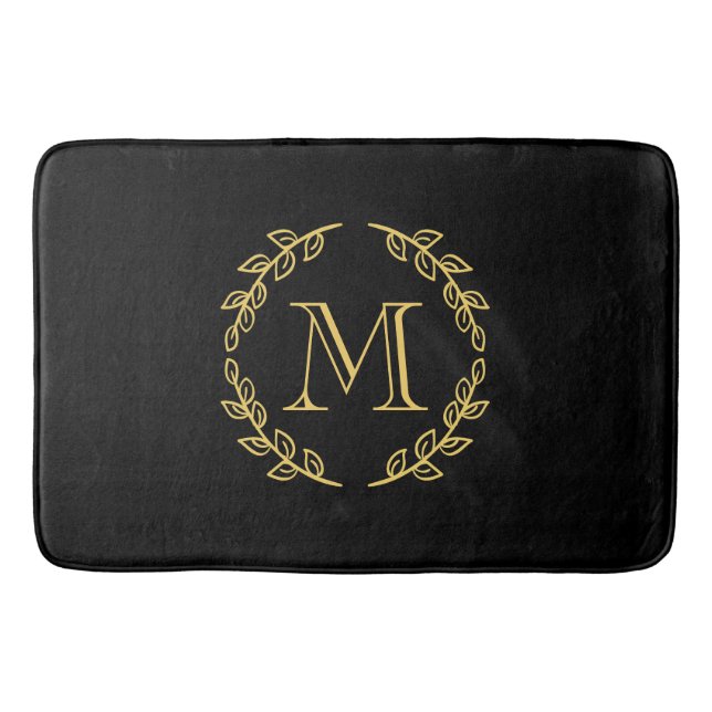Vintages Monogramm Badematte (Vorderseite)