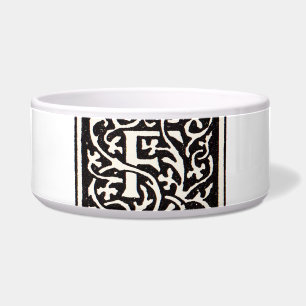Vintages Monogramm F Art Nouveau Napf