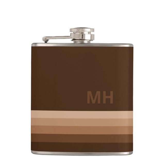 Vintages Monogramm Flachmann (Vorderseite)