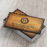 Vintages Monogramm Industriestrahl Visitenkarte<br><div class="desc">Steampunk Vintag Monogram Industrial Business Card.</div>