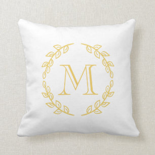 Vintages Monogramm Kissen
