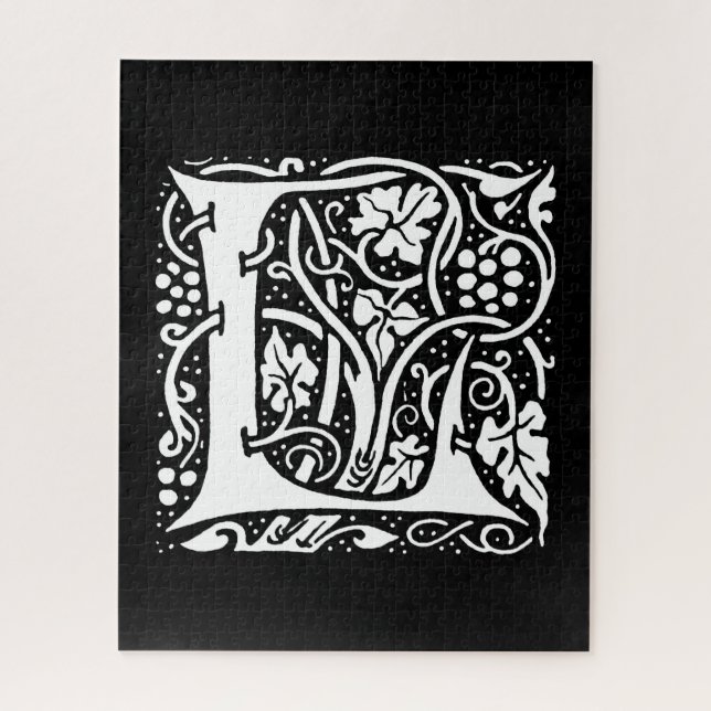 Vintages Monogramm L Art Nouveau (Vertikal)
