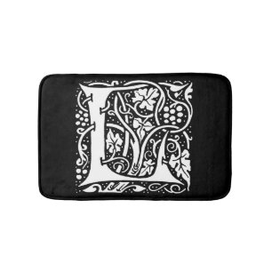 Vintages Monogramm L Art Nouveau Badematte