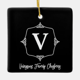 Vintages Monogramm Nr. 6 Keramikornament