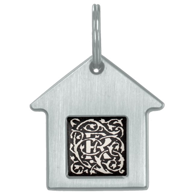 Vintages Monogramm R Art Nouveau Tiermarke (Vorderseite)