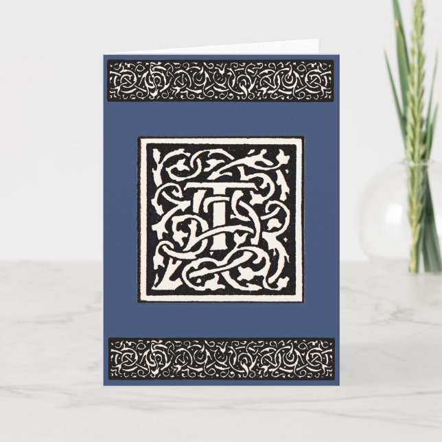 Vintages Monogramm T Art Nouveau (Vorderseite)
