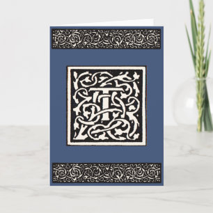 Vintages Monogramm T Art Nouveau
