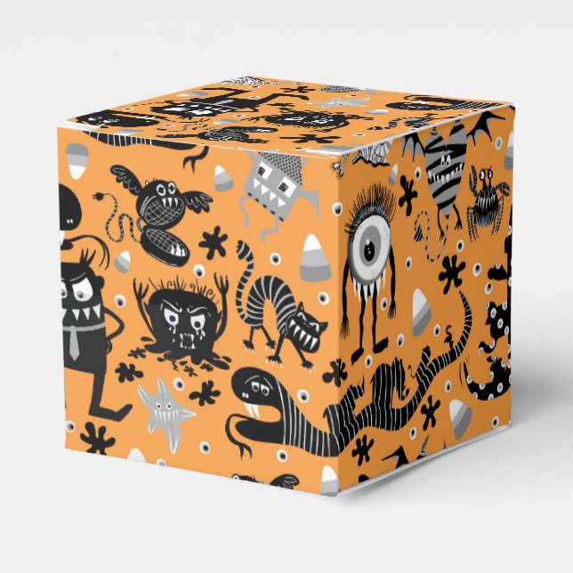 Vintages MonsterHalloween Geschenkschachtel (Vorderseite)