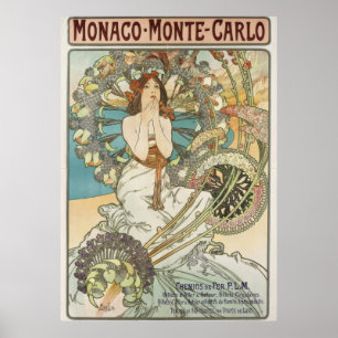 Vintages Mont-Carlo-Poster von Alphonse Mucha Poster