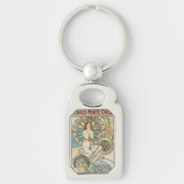 Vintages Mont-Carlo-Poster von Alphonse Mucha Schlüsselanhänger