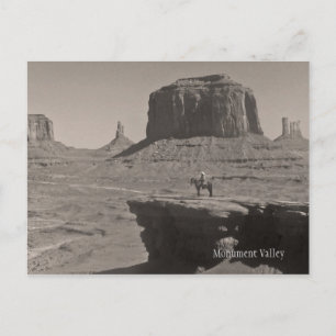 Vintages Monument Cowboy Souvenir Postkarte