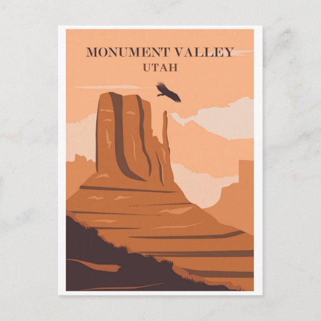 Vintages Monumental Utah Reisen Postkarte (Vorderseite)
