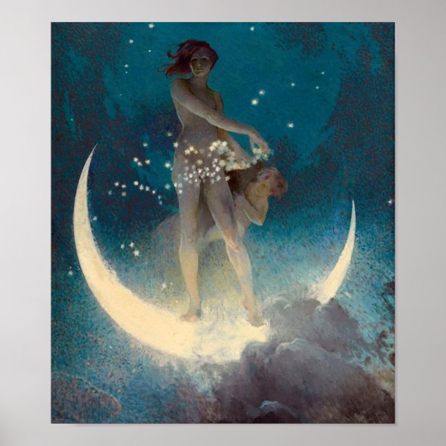 Vintages Moon and Stars Poster (Vorne)