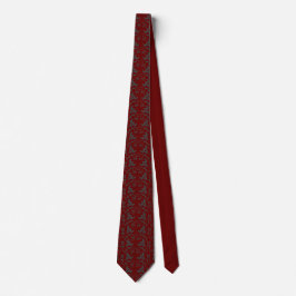 Vintages Motiv auf Maroon Krawatte
