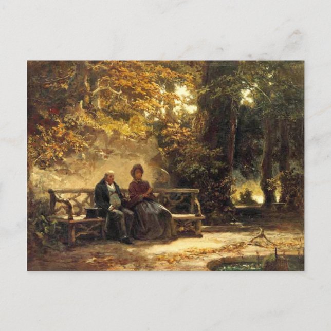 Vintages Motiv - Ruhen - Spitzweg Postkarte (Vorderseite)