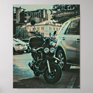 Vintages Motorengeschenk Poster