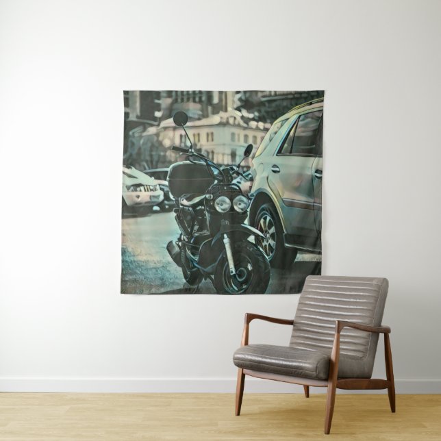 Vintages Motorengeschenk Wandteppich (Beispiel)