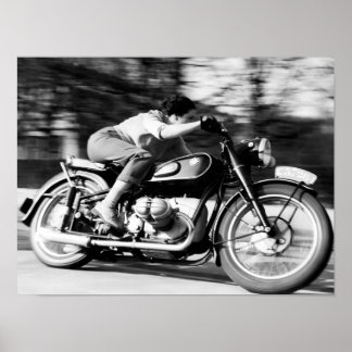 Vintages Motorrad BMW R68 - 1954 Print Poster