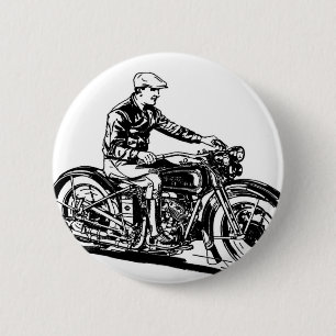 Vintages Motorrad Button