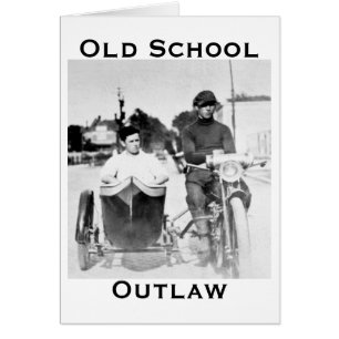 Vintages Motorrad für Outlaw und Sidecar
