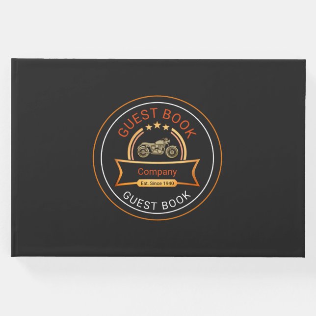 Vintages Motorrad Gästebuch (Vorderseite)