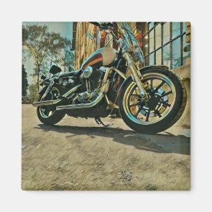 Vintages Motorrad Geburtstagsgeschenk Magnet