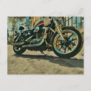 Vintages Motorrad Geburtstagsgeschenk Postkarte