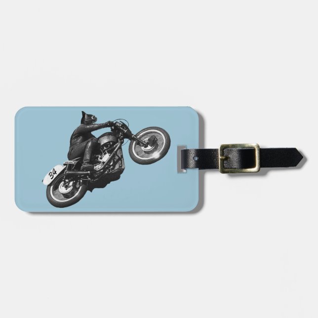 Vintages Motorrad Gepäckanhänger (Vorderseite horizontal)