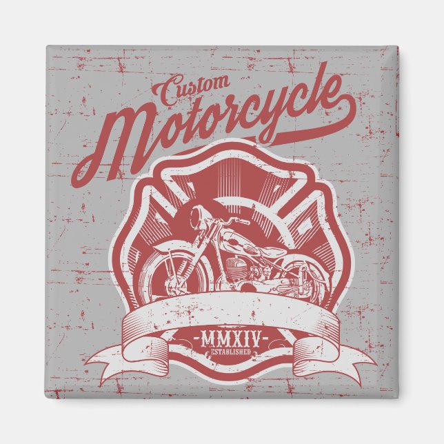 Vintages Motorrad-Magnet Magnet (Vorne)