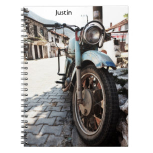 Vintages Motorrad-Notizbuch Notizblock