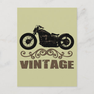 Vintages Motorrad Postkarte