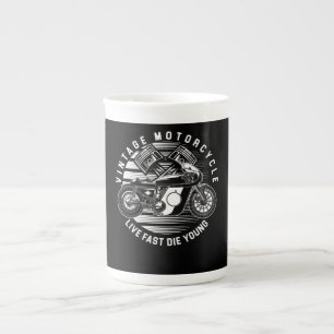 Vintages Motorrad-Renngeschenk für Biker Prozellantasse