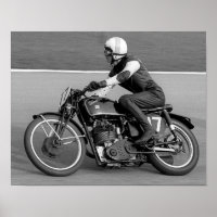 Vintages Motorradfahrerplakat