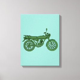 Vintages Motorradposter - Handgezeichnet Leinwanddruck