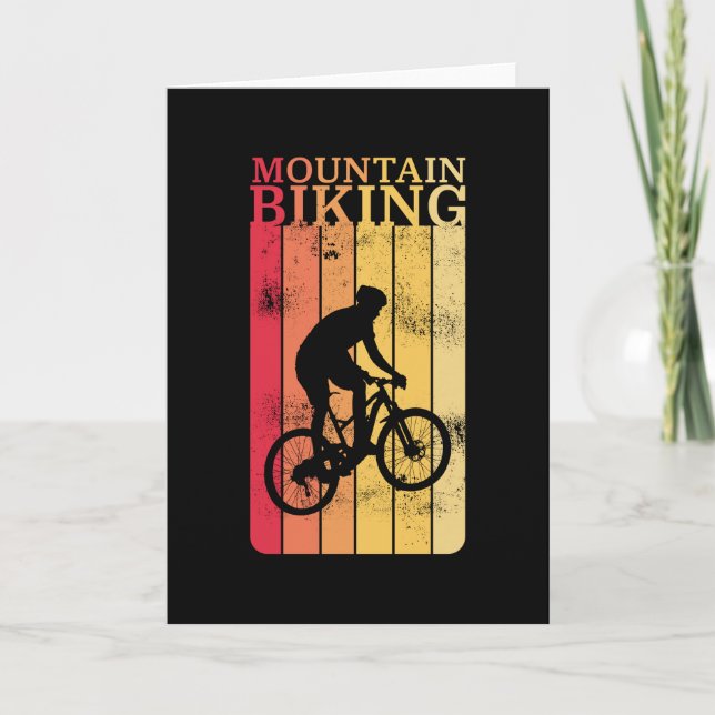Vintages Mountainbike MTB Radgeschenk Karte (Vorderseite)