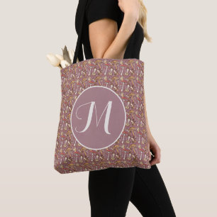 Vintages Mushroom-Muster und personalisiert Tasche