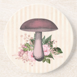 Vintages Mushroom und Blumenkompilation Getränkeuntersetzer