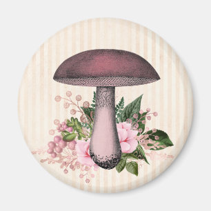 Vintages Mushroom und Blumenkompilation Magnet