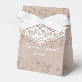 Vintages Musikblatt & Hochzeit Geschenkschachtel