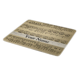 Vintages Musikblatt Schneidebrett