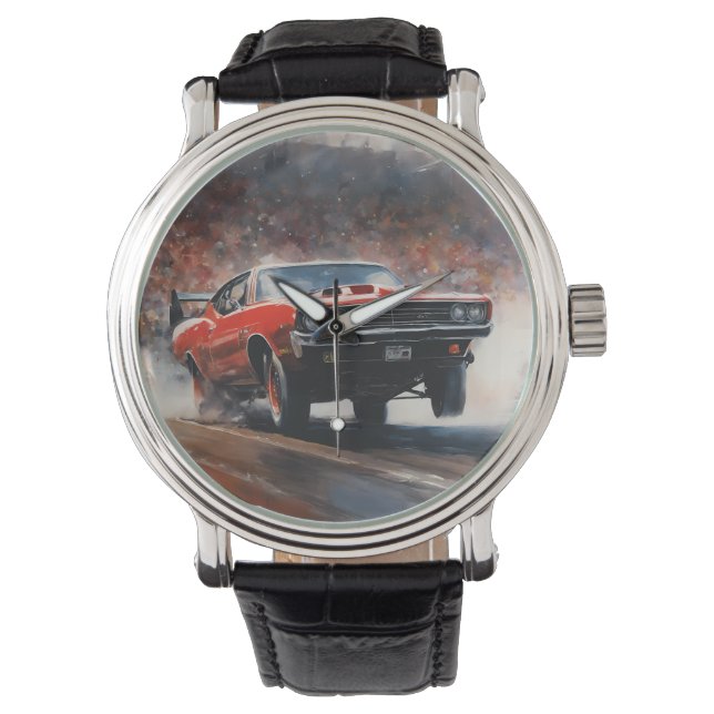 Vintages Muskelauto Armbanduhr (Vorderseite)