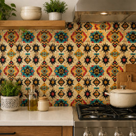 Vintages Muster amerikanischer Ethnic Art Fliese