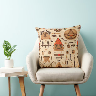 Vintages Muster amerikanischer Ethnic Art Kissen