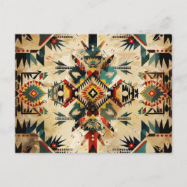 Vintages Muster amerikanischer Ethnic Art Postkarte